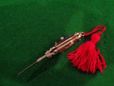 Earlier c.1970's-80's 4 pin scale Italian INOX 8cm Miniature picklock with red tassel