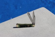 German Bull Huge Trapper Jigged Green Bone Handles German Bull Huge Trapper Jigged Green Bone Handles