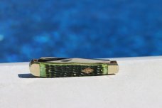 German Bull Huge Trapper Jigged Green Bone Handles German Bull Huge Trapper Jigged Green Bone Handles