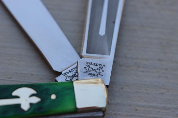 Battle Axe Brand Cooper Cutlery Green Bone Trapper 1/100 Battle Axe Brand Cooper Cutlery Green Bone Trapper 1/100