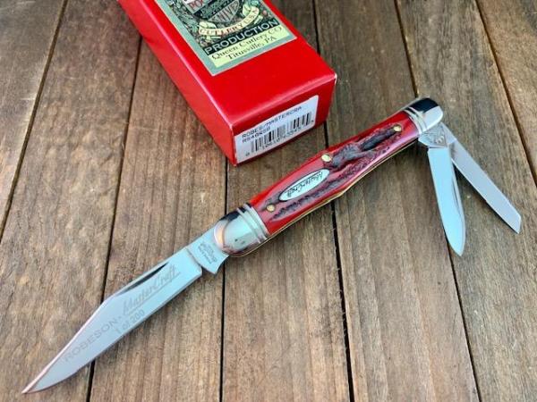 Robeson Mastercraft by Queen Fiddleback Whittler Red Bone Stag 1 of 200 Robeson Mastercraft by Queen Fiddleback Whittler Red Bone Stag 1 of 200