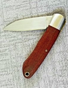 JGood ,Jason, Customs Micarta NATIVE ,box/coa,3 13/16"CLSD,AEB-L blade backspring ,lanyard tube JGood ,Jason, Customs Micarta NATIVE ,box/coa,3 13/16"CLSD,AEB-L blade backspring ,lanyard tube