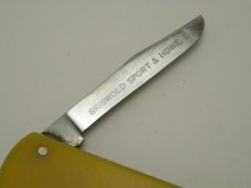 Vintage Kabar Stainless "Fly Fisherman" Yellow Utility Knife