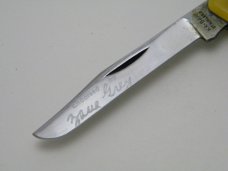 Vintage Kabar Stainless "Fly Fisherman" Yellow Utility Knife