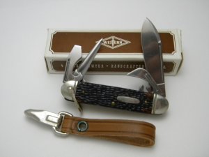 Western USA 901 Delrin Camp Scout Utility Knife & Leather Strap c.1978 - NIB 
