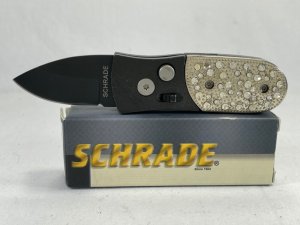 SCHRADE SCALB-B Extreme Survival Black Bling Drop Point Automatic MINT IN BOX (Z 47945)