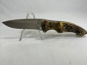 SUPERKNIFE USA Real Camo & Staglon Push Button Automatic UNUSED (Z 47958)