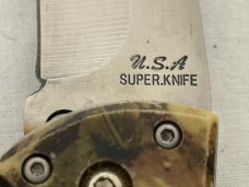 SUPERKNIFE USA Real Camo & Staglon Push Button Automatic UNUSED (Z 47958) SUPERKNIFE USA Real Camo & Staglon Push Button Automatic UNUSED (Z 47958)