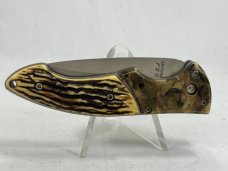 SUPERKNIFE USA Real Camo & Staglon Push Button Automatic UNUSED (Z 47958) SUPERKNIFE USA Real Camo & Staglon Push Button Automatic UNUSED (Z 47958)