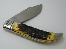 Schrade USA 1980 NKCA Museum Founders Stag Clasp Knife