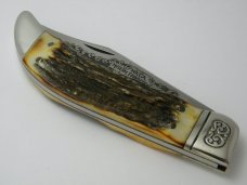 Schrade USA 1980 NKCA Museum Founders Stag Clasp Knife