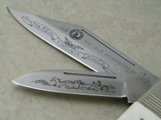 Parker Cut. Co. Hand Made Japan Smooth Bone EK-12 2 Blade Folding Knife - NIB