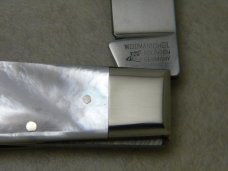 Weidmannsheil Solingen Germany Genuine Mother of Pearl Lockback Knife in Box