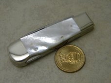 Weidmannsheil Solingen Germany Genuine Mother of Pearl Lockback Knife in Box