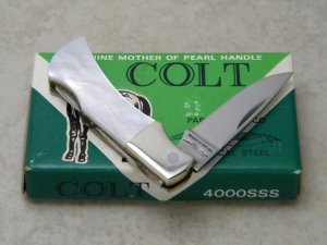 Parker Cut. Co. Japan Pearl Wildlife Series "Colt" Mini Lockback Knife in Box