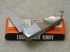 Parker Cut. Co. Japan Abalone Mini Lockback Knife in Box Parker Cut. Co. Japan Abalone Mini Lockback Knife in Box