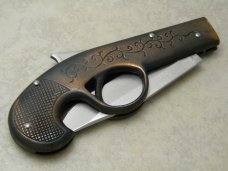 Parker Cut. Co. Japan REM-41 "Derringer" Novelty Gun-Shaped Diecast Lockback Knife in Box