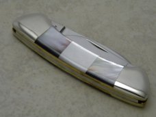 Parker-Frost Bone "Star" 2 Blade Folding Canoe Knife 