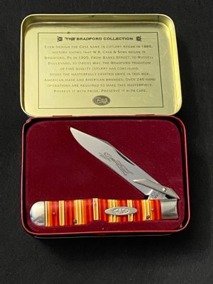 Case XX Classic Candy Stripe Cheetah in RARE RECALL TIN!!