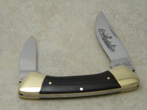 Parker-Frost Japan Wood "Star" 2 Blade Folding Canoe Knife 