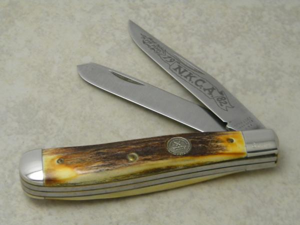Schrade+ USA 1982 NKCA 1 of 10,000 Stag Trapper Knife