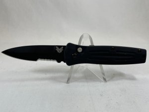 BENCHMADE USA 3551BLK Black Partially Serrated Pardue Stimulus Auto NEAR MINT (Z 53242)
