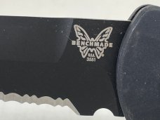 BENCHMADE USA 3551BLK Black Partially Serrated Pardue Stimulus Auto NEAR MINT (Z 53242) BENCHMADE USA 3551BLK Black Partially Serrated Pardue Stimulus Auto NEAR MINT (Z 53242)