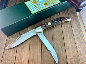 Canal Street Cutlery Folding Hunter Amber Bone Stag 2007
