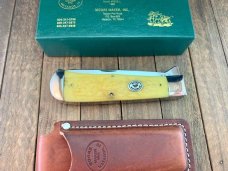 Moore Maker Mountain Man Liner Lock Trapper Natural Jigged Bone 1 of 20 Made in 2000