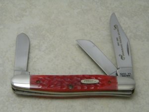 Case XX USA Red Bone R6347 SS "Case XX Tested Centennial 1889-1989" Stockman Knife