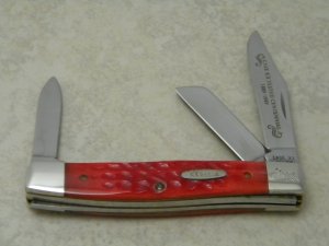 Case XX USA Red Bone R63032 SS "Case XX Tested Centennial 1889-1989" Stockman Knife