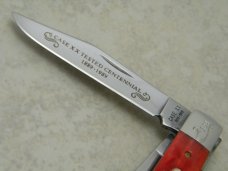 Case XX USA Red Bone R63032 SS "Case XX Tested Centennial 1889-1989" Stockman Knife Case XX USA Red Bone R63032 SS "Case XX Tested Centennial 1889-1989" Stockman Knife