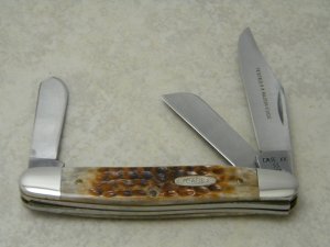 Case XX Stainless USA 1 Dot (1989) Bone 6347 HP SSP Tested XX Razor Edge Stockman Knife