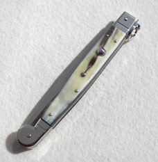 NEW AGA CAMPOLIN 12" SICILIANO RING PULL LIGHT BRAZILIAN HORN 4 MILL BLADE NICKEL SILVER BOLSTERS