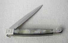 NEW AGA CAMPOLIN 12" SICILIANO RING PULL LIGHT BRAZILIAN HORN 4 MILL BLADE NICKEL SILVER BOLSTERS