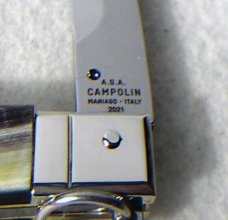 NEW AGA CAMPOLIN 12" SICILIANO RING PULL LIGHT BRAZILIAN HORN 4 MILL BLADE NICKEL SILVER BOLSTERS