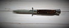 AKC 9" Swinguard Santos Wood Damascus Bayonet   
