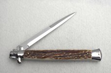 NEW OLD STOCK 13" SKM GENUINE STAG BAYONET STILETTO MANIAGO ITALY