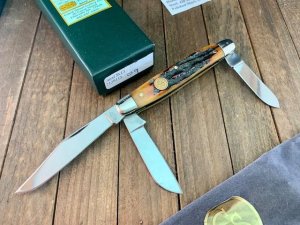 Canal Street Cutlery Stockman Dark Amber Stag Bone Stainless 2005