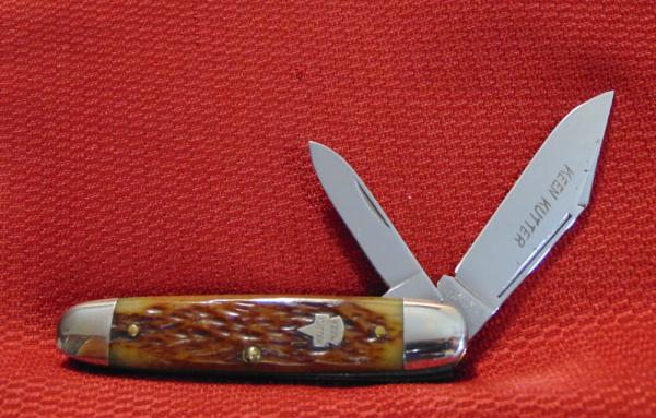 NEAR MINT CONDITION KEEN KUTTER EQUALEND JACK KNIFE ROGERS BONE HANDLES 1940-1960 ETCHED