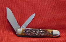 NEAR MINT CONDITION KEEN KUTTER EQUALEND JACK KNIFE ROGERS BONE HANDLES 1940-1960 ETCHED