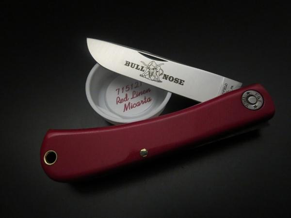 Great Eastern Cutlery #71 Bullnose Sodbuster Red Linen Micarta GEC 715121