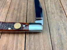 Canal Street Cutlery Half Moon Trapper Amber Jigged Bone Canal Street Cutlery Half Moon Trapper Amber Jigged Bone