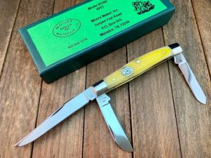 Moore Maker Medium Stockman 3 1/4” Yellow Smooth Bone 2015