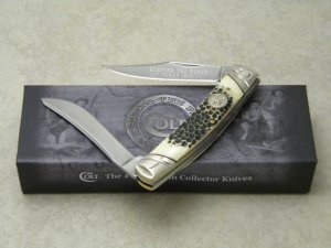 Colt CT 485 Bone "Keeping the Peace Since 1836" Muskrat Knife NIB