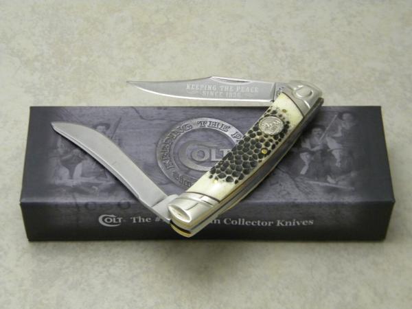 Colt CT 485 Bone "Keeping the Peace Since 1836" Muskrat Knife NIB