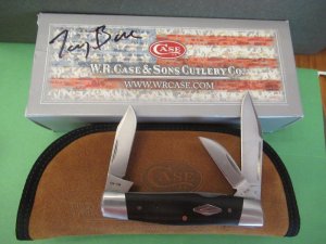 Case XX 2015 Tony Bose Ebony Cattle Knife Pattern # TB732015  154CM