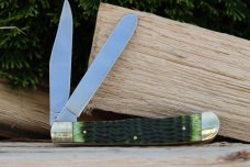 German Bull Huge Trapper Jigged Green Bone Handles German Bull Huge Trapper Jigged Green Bone Handles