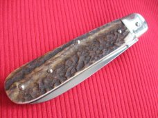 Vintage German BOKER 715R Stag Leverlock Switchblade Knife Vintage German BOKER 715R Stag Leverlock Switchblade Knife
