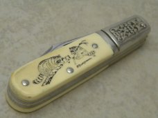 Schrade USA SC506 Scrimshaw Barlow Knife Schrade USA SC506 Scrimshaw Barlow Knife